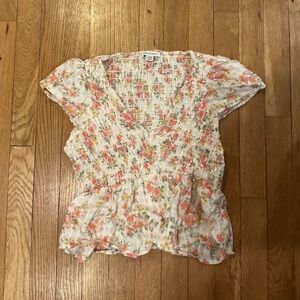 Floral American eagle top